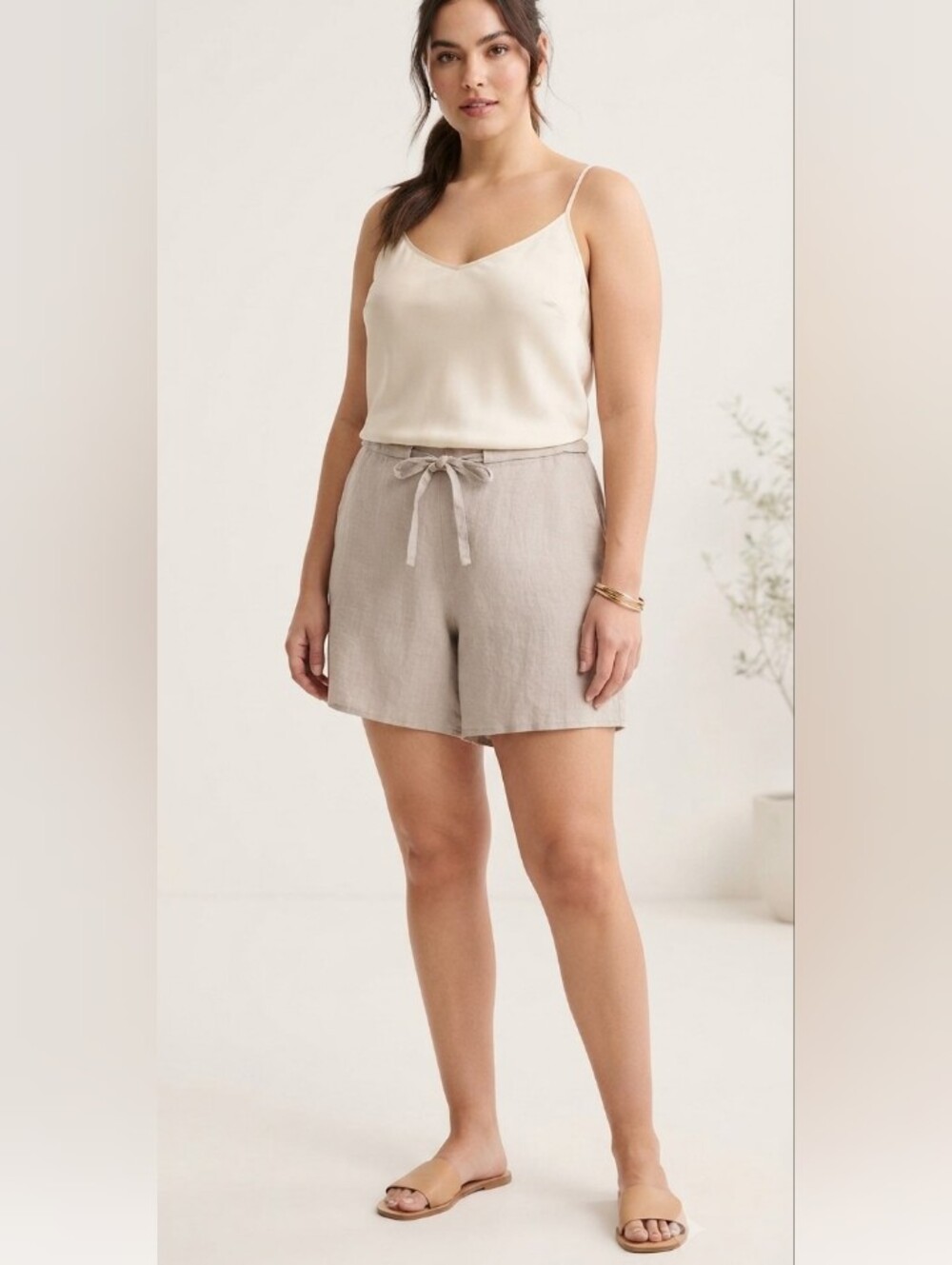 Harve Bernard Plus‎ Size Soft Linen Shorts Size 16-SALE!